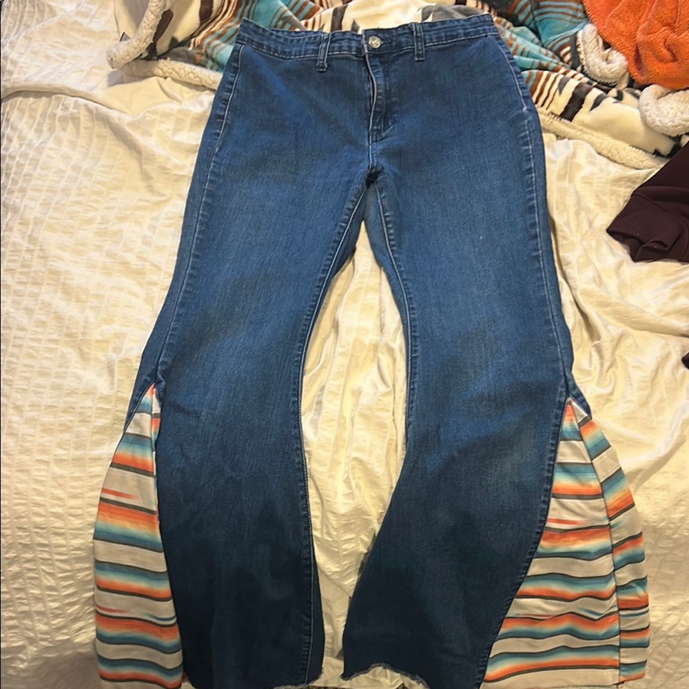 Stylish Blue Flared Women's Jeans